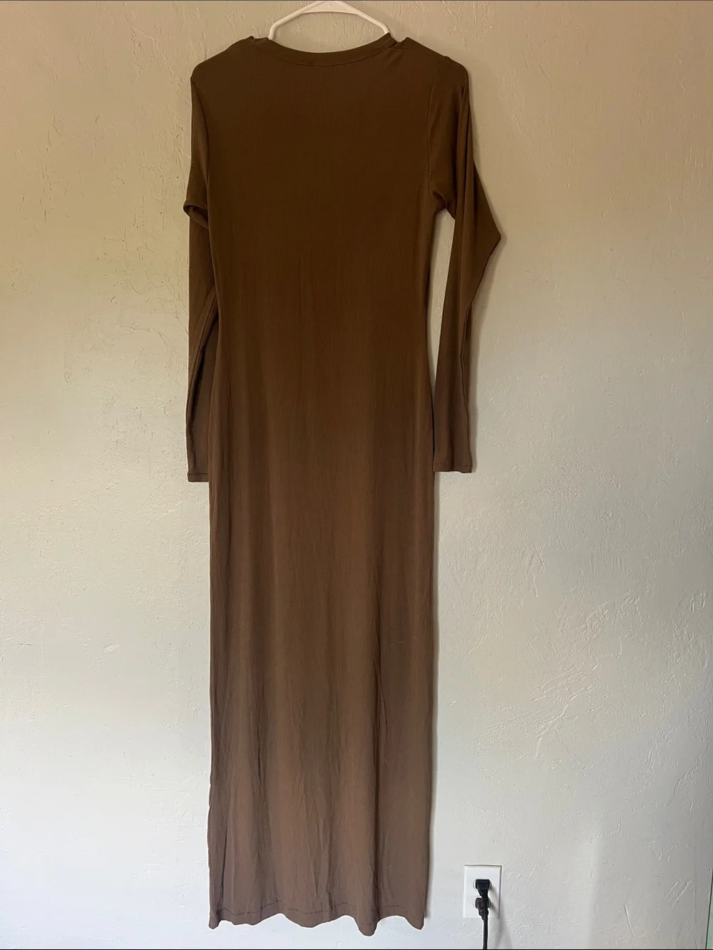 SKIMS Long Sleeve Brown Maxi Dress NWT - Picture 3 of 4